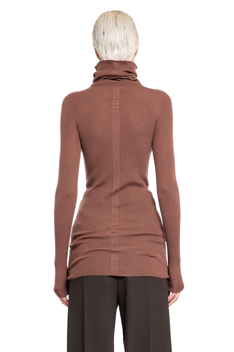 RICK OWENS WOMAN BROWN KNITWEAR