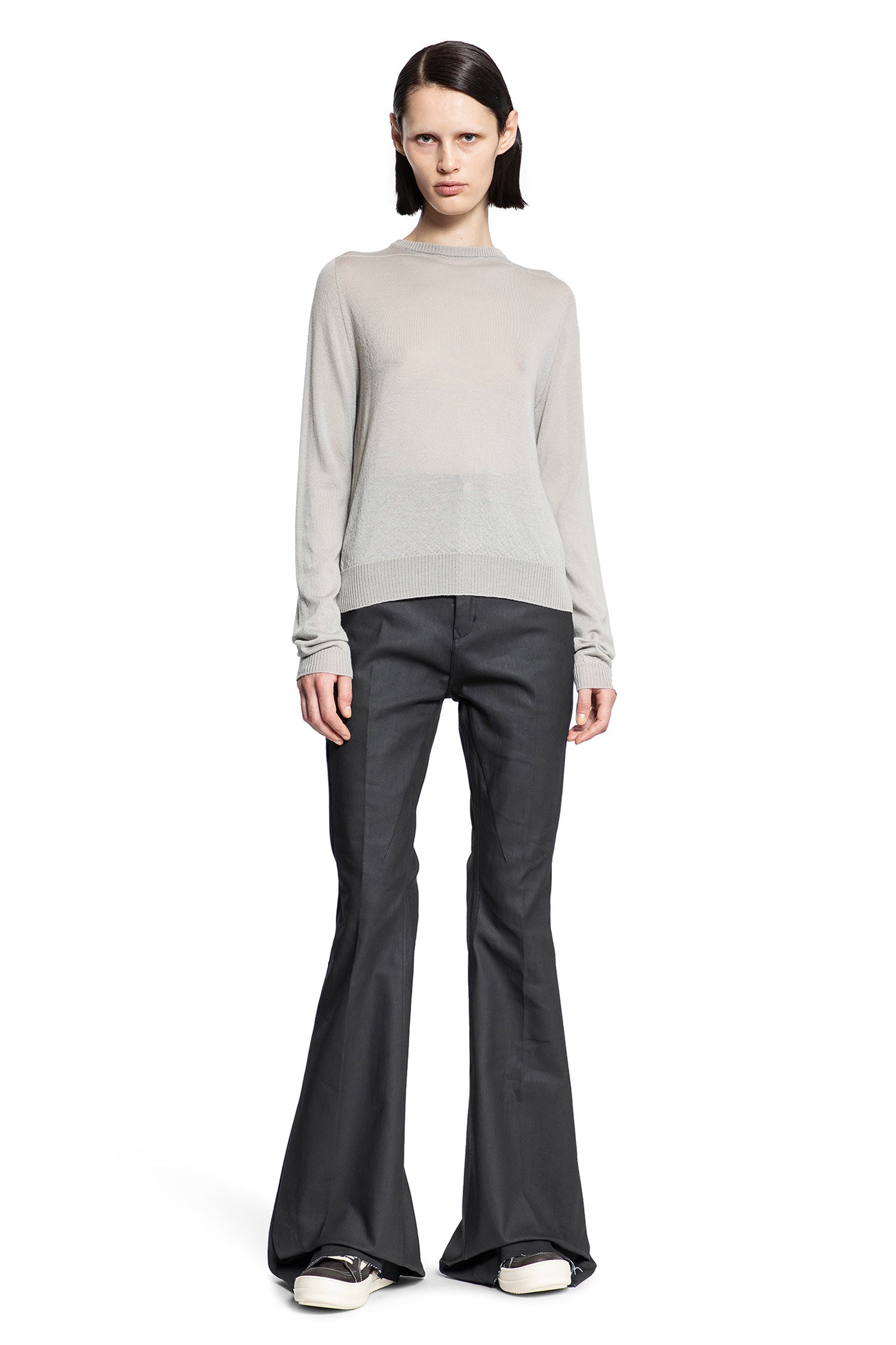 RICK OWENS WOMAN GREY KNITWEAR