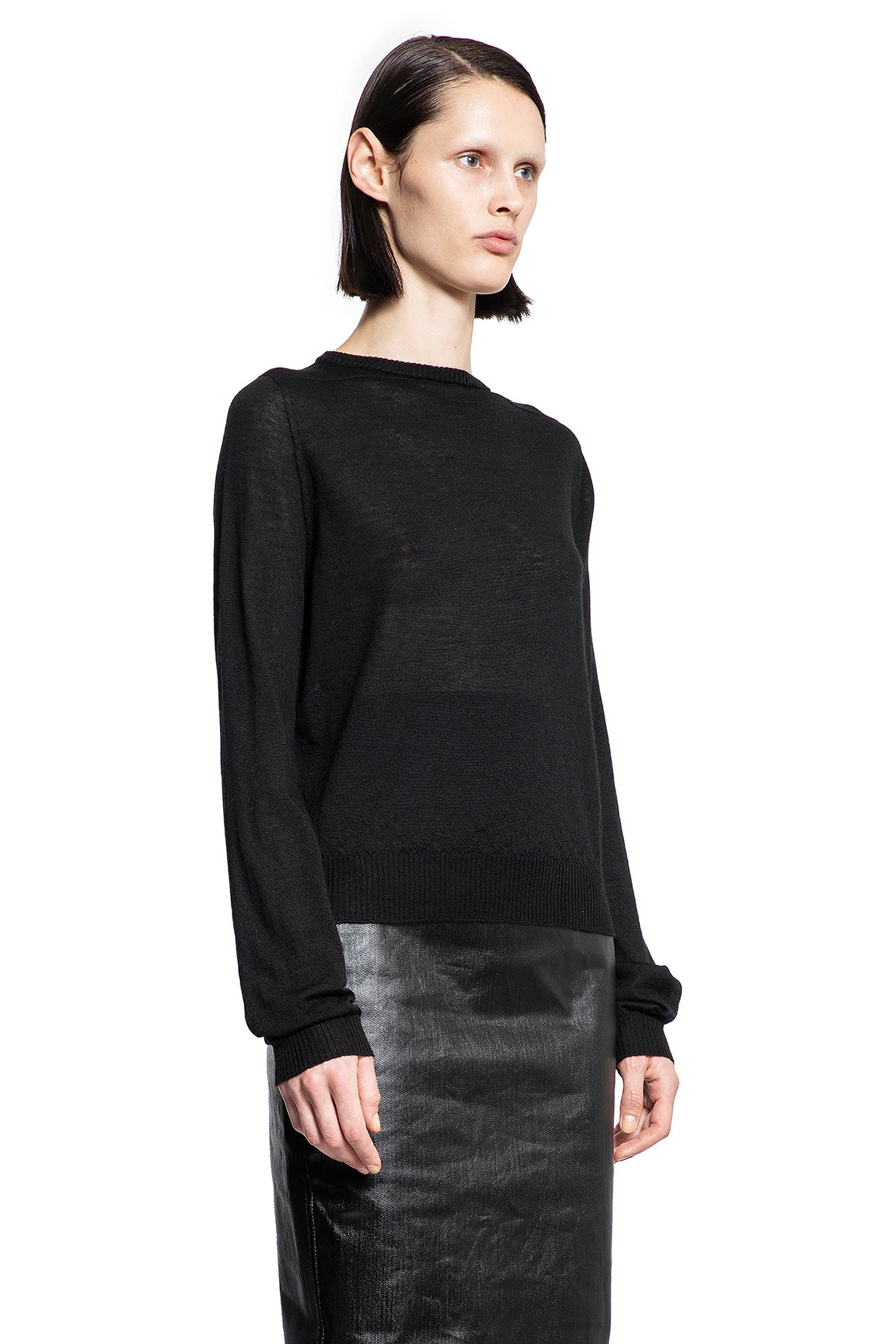 RICK OWENS WOMAN BLACK KNITWEAR