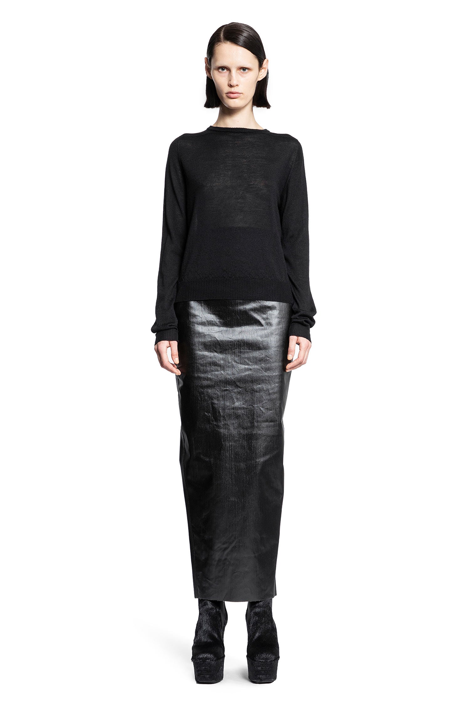 RICK OWENS WOMAN BLACK KNITWEAR