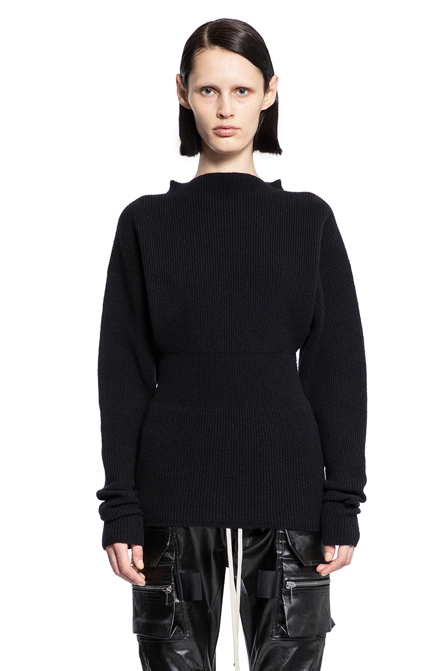 RICK OWENS WOMAN BLACK KNITWEAR