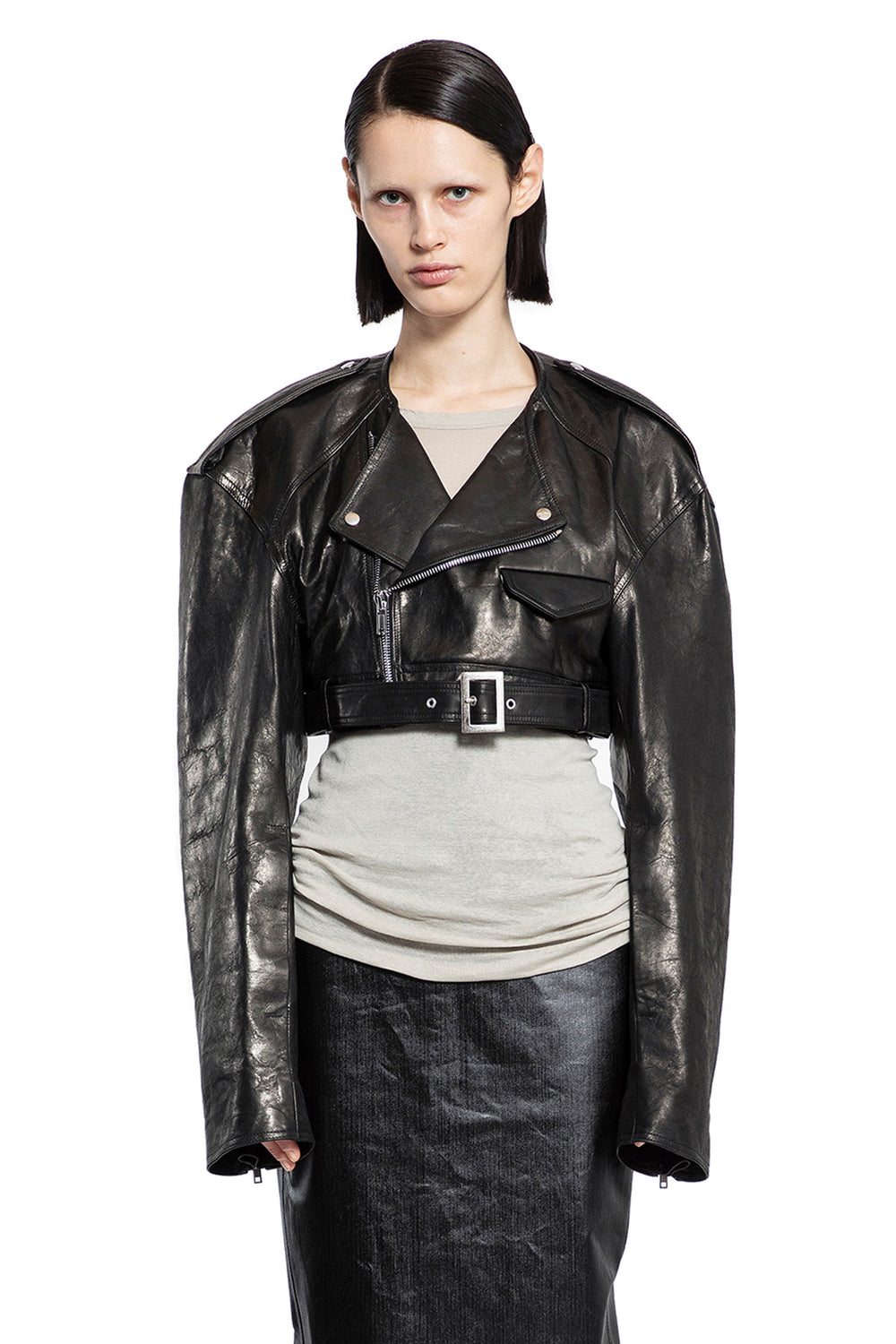 RICK OWENS WOMAN BLACK JACKETS