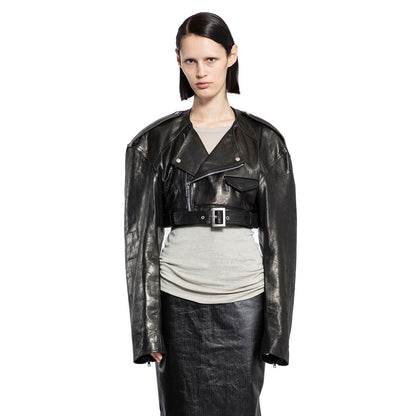 RICK OWENS WOMAN BLACK JACKETS