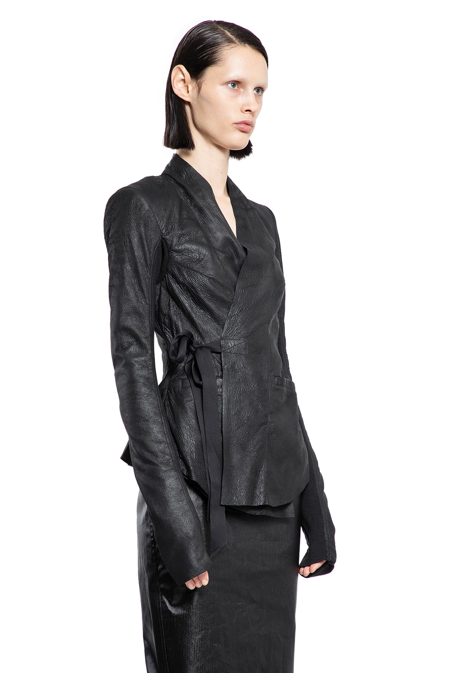 RICK OWENS WOMAN BLACK JACKETS