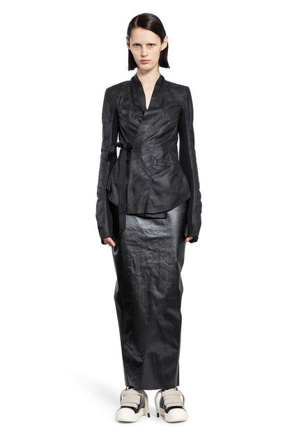 RICK OWENS WOMAN BLACK JACKETS