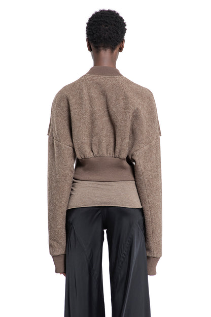 RICK OWENS WOMAN BROWN JACKETS