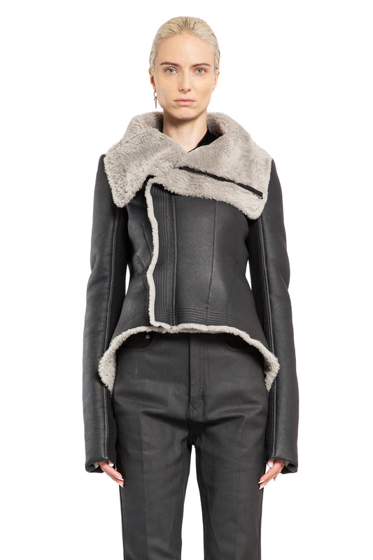 RICK OWENS WOMAN BLACK JACKETS