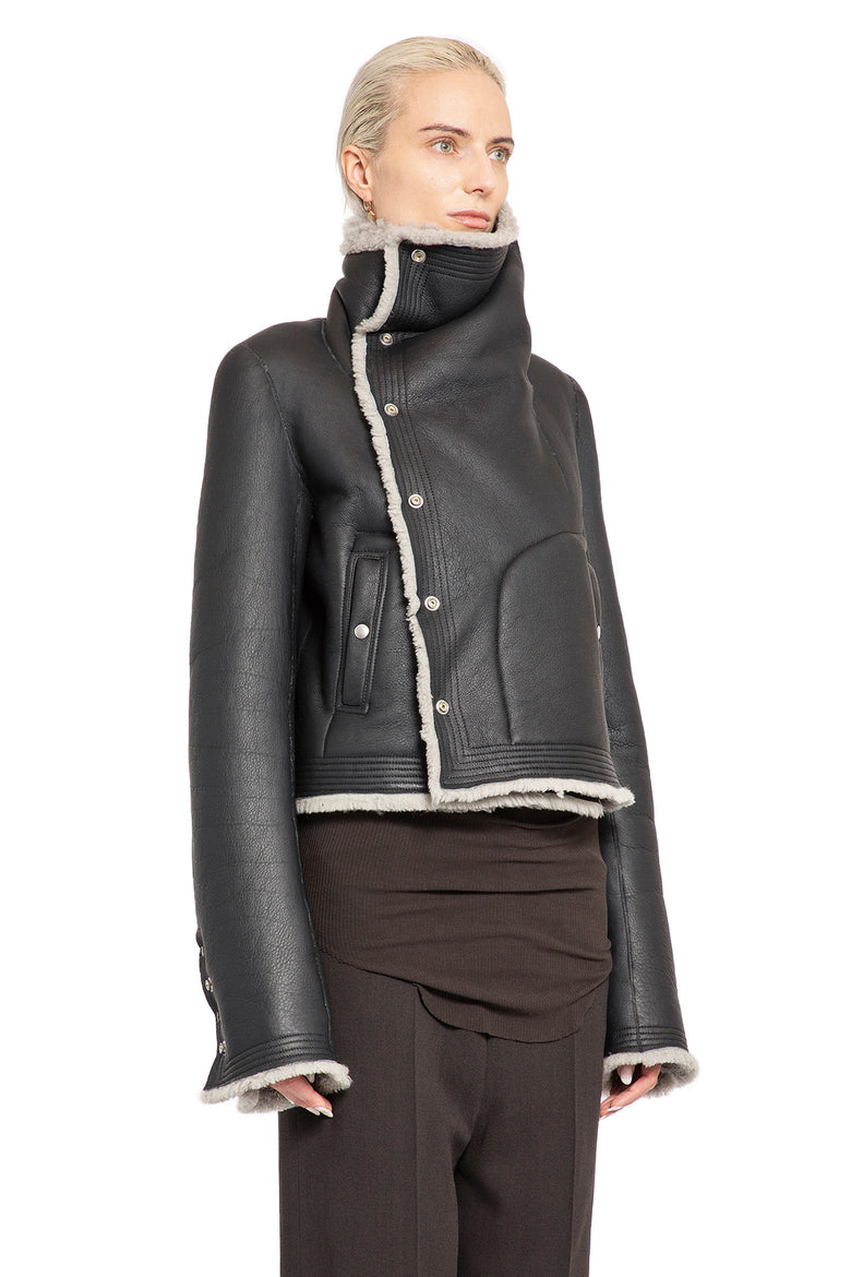 RICK OWENS WOMAN BLACK JACKETS