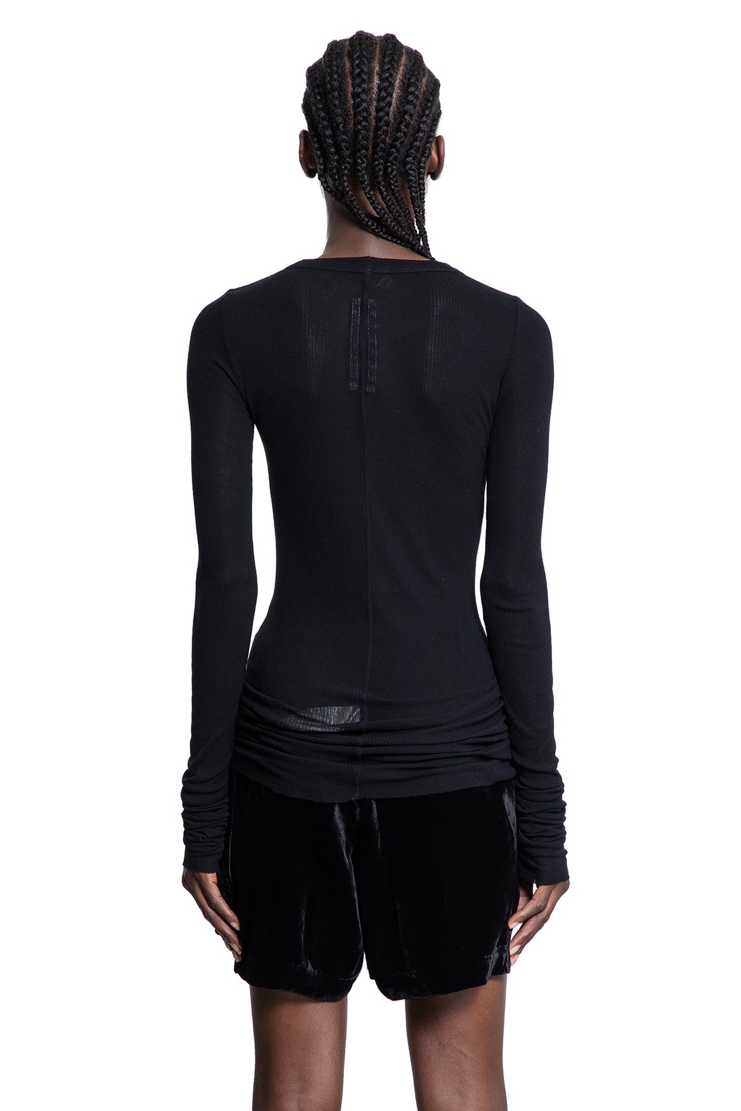 Rib LS T in Viscose Silk Rib Jersey