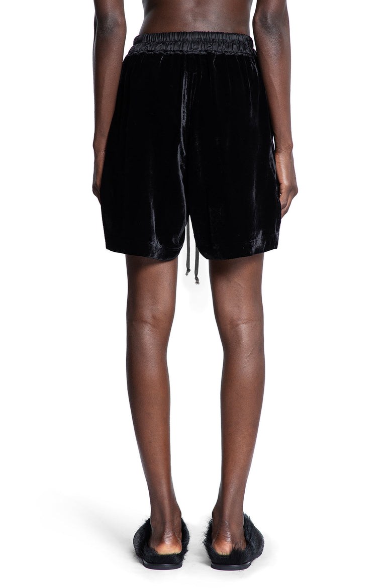 RICK OWENS Concordians Boxers in Washed Velvet woman