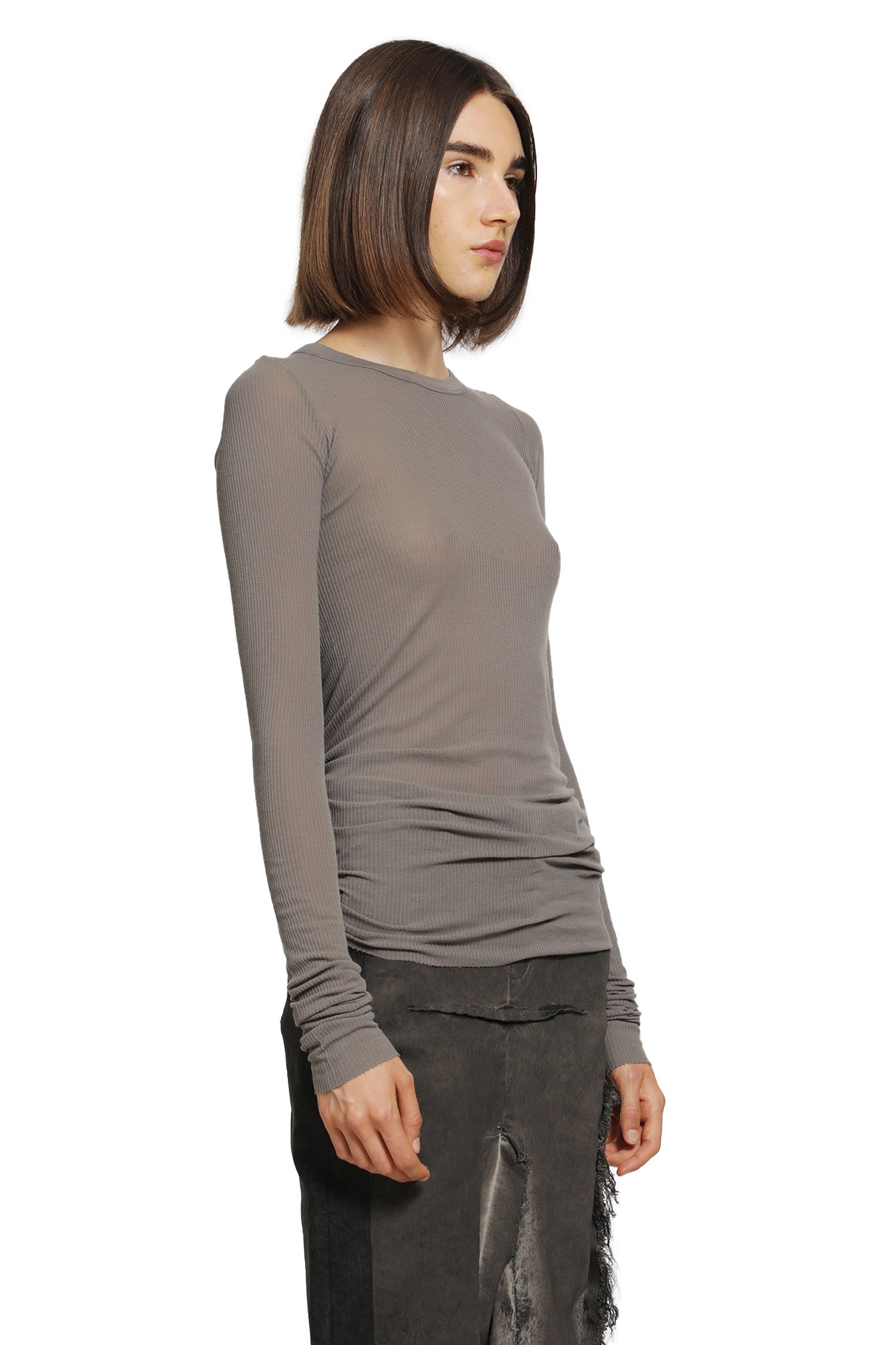 RICK OWENS Tower Rib LS T woman