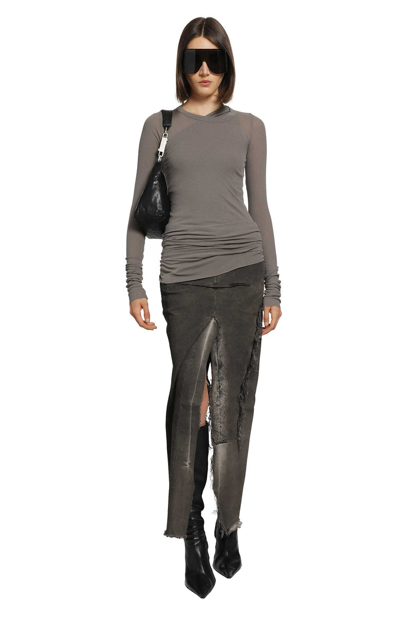 RICK OWENS Tower Rib LS T woman