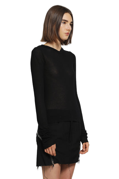 Cropped Hooded Rib LS T