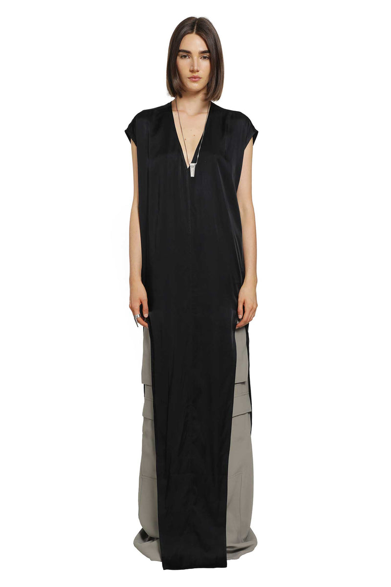 RICK OWENS Tower Arrowhead Gown in Washed Charmeuse woman