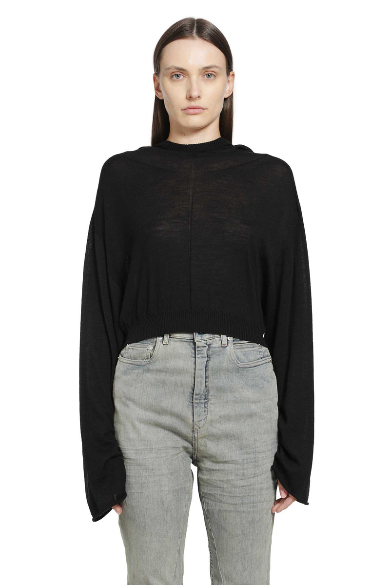 RICK OWENS Tower Cropped Hooded Tunic woman
