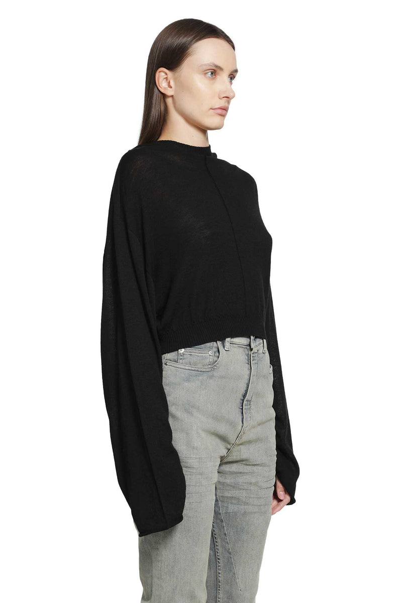 RICK OWENS Tower Cropped Hooded Tunic woman