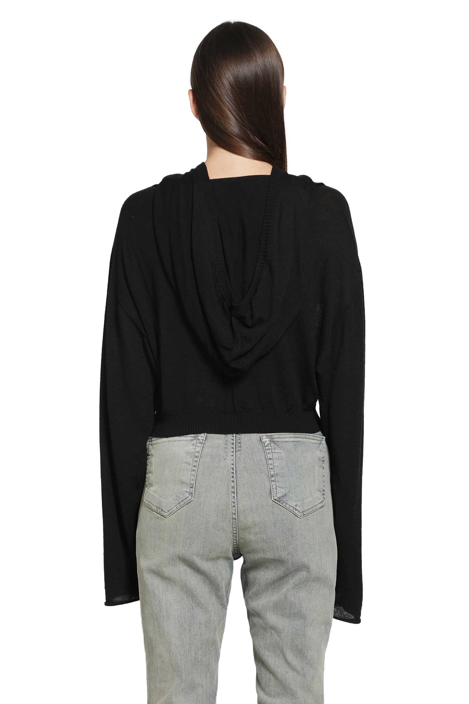RICK OWENS Tower Cropped Hooded Tunic woman