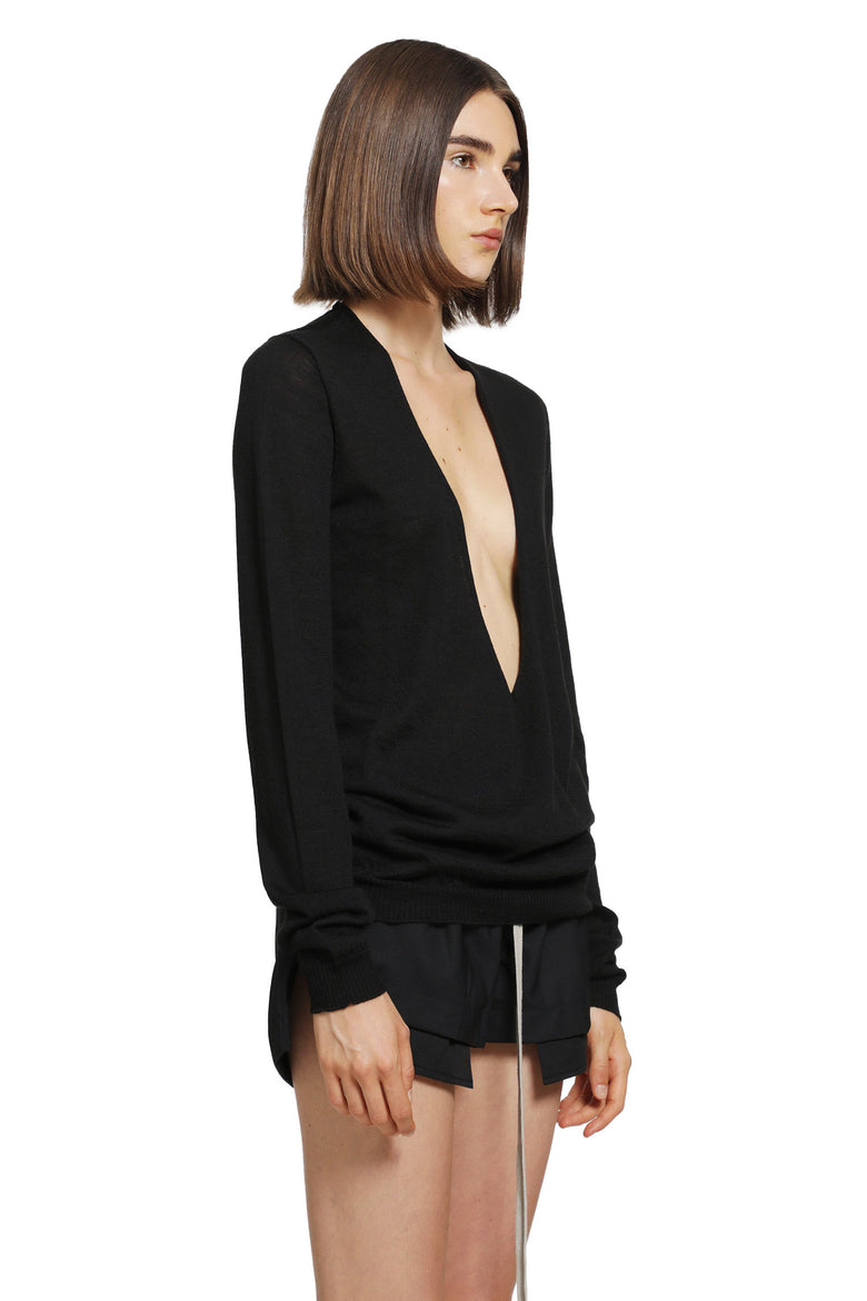 
              RICK OWENS Tower Extreme V-Neck Sweater woman
            
