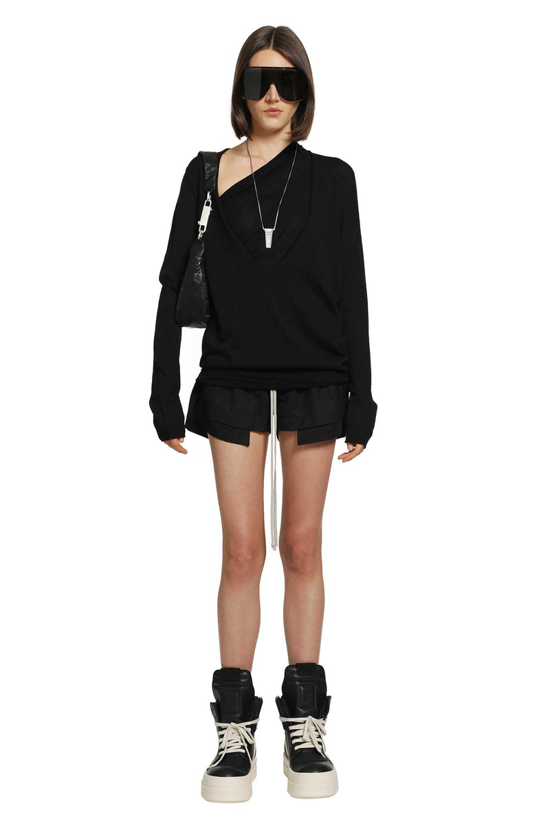RICK OWENS Tower Extreme V-Neck Sweater woman