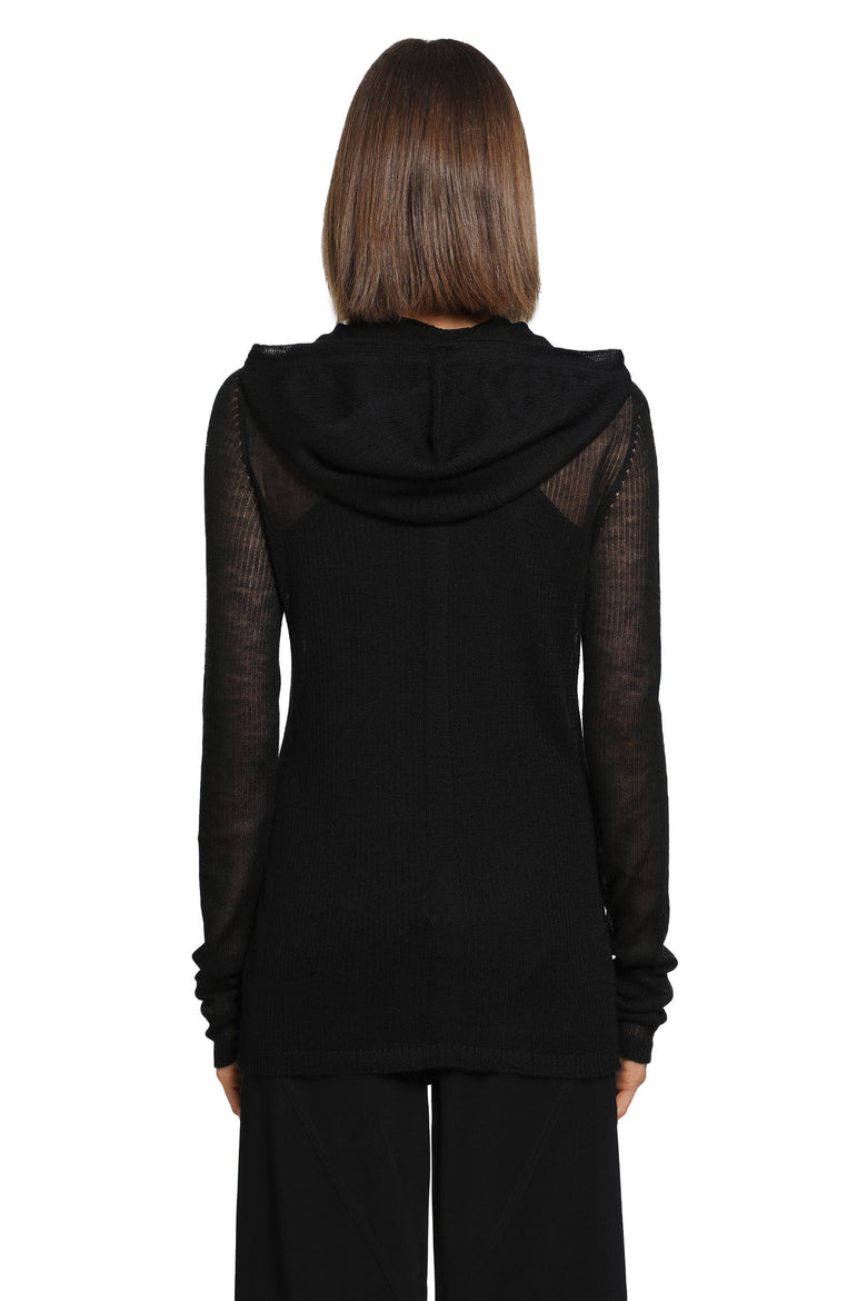 RICK OWENS Tower Hooded LS T woman