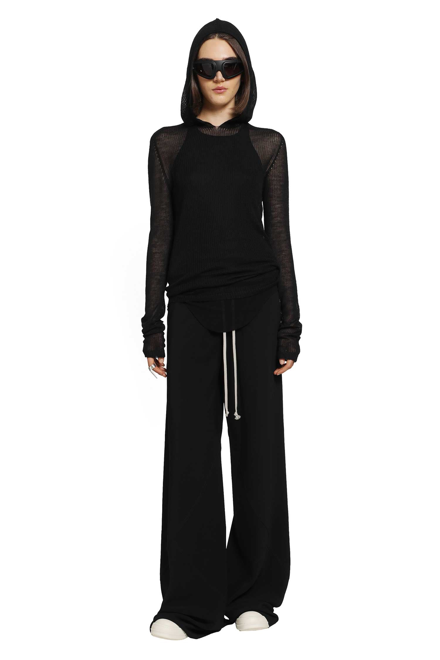RICK OWENS Tower Hooded LS T woman