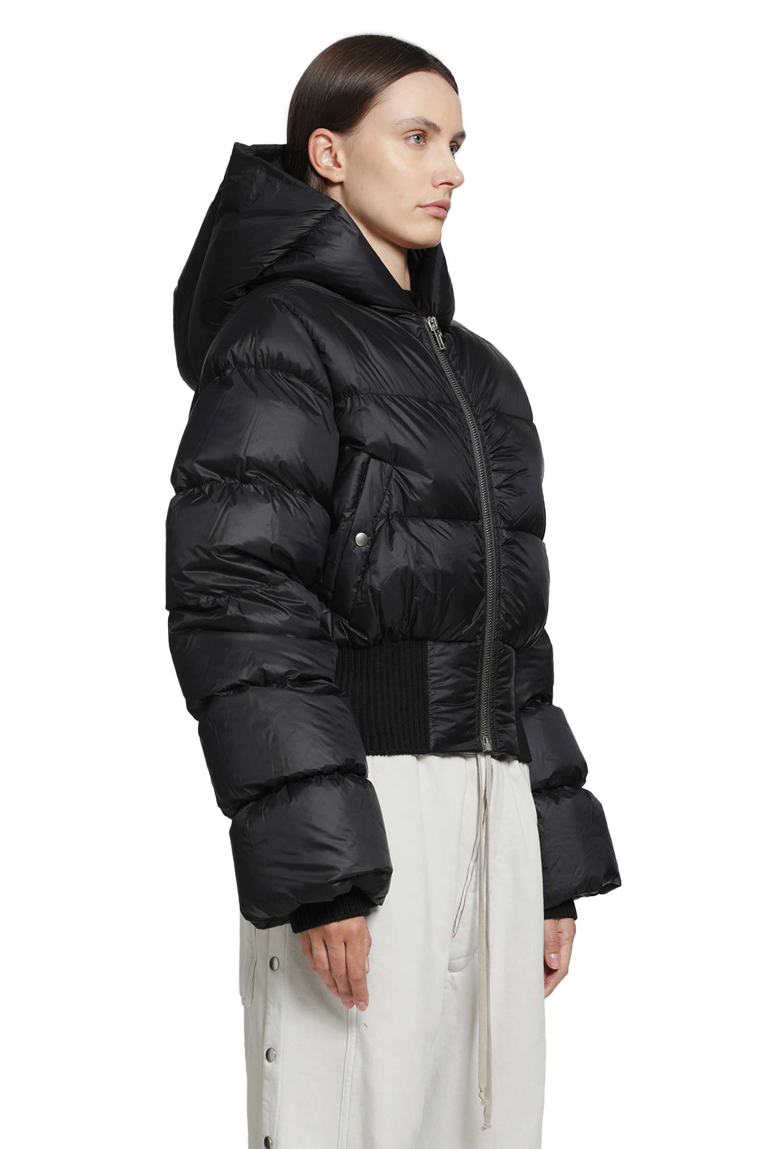 RICK OWENS Tower Cinched Hooded Jacket woman