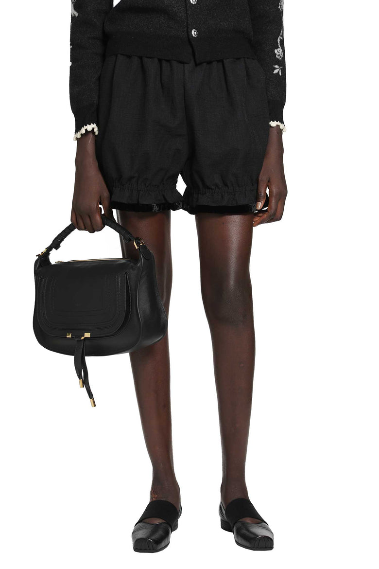 RENLI SU Cotton Linen Balloon Shorts woman