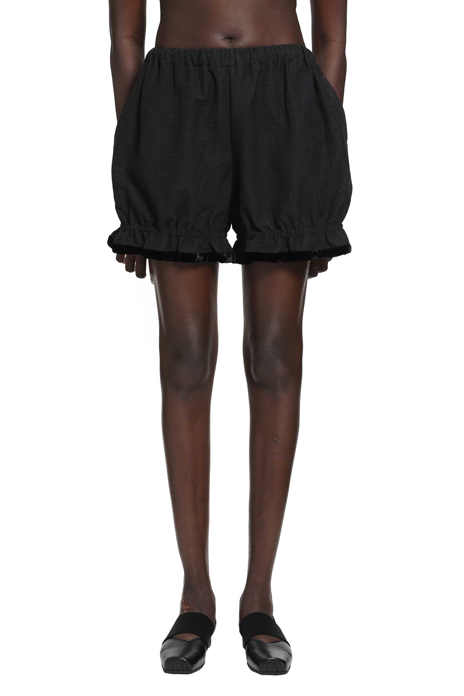 RENLI SU Cotton Linen Balloon Shorts woman