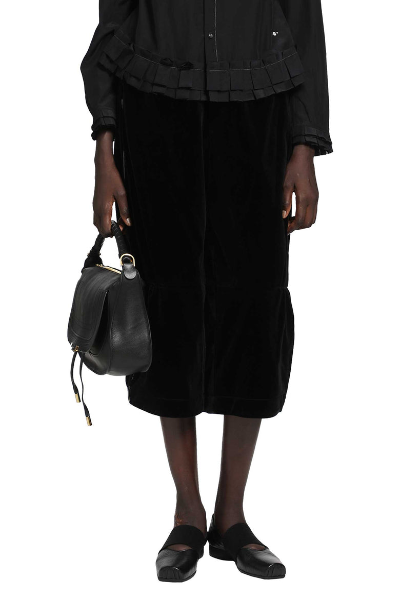 RENLI SU Cropped Velvet Trousers woman