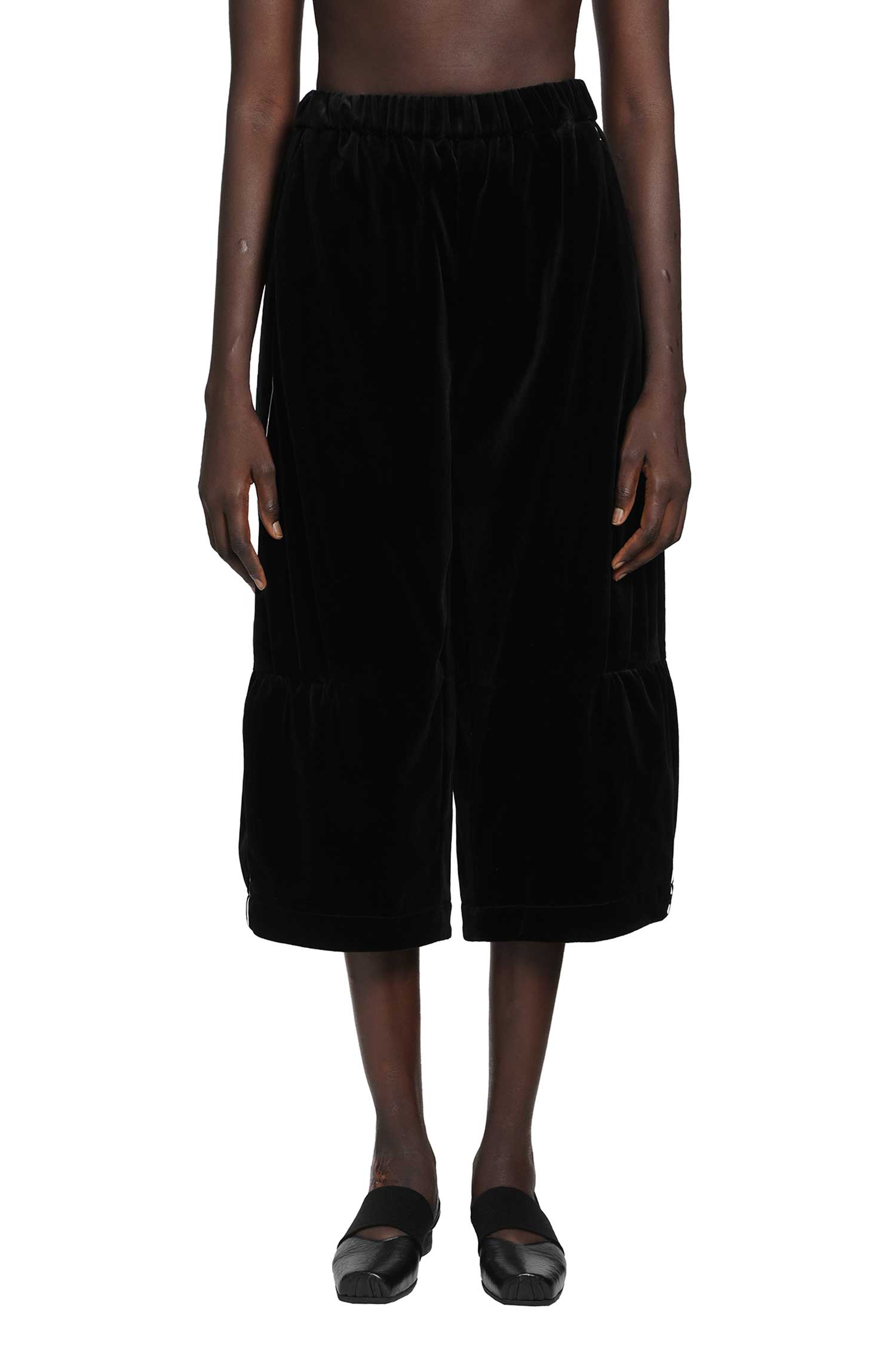 Cropped Velvet Trousers