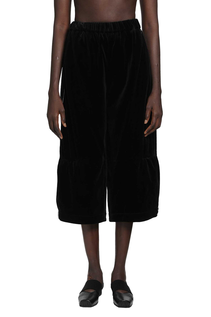 RENLI SU Cropped Velvet Trousers woman