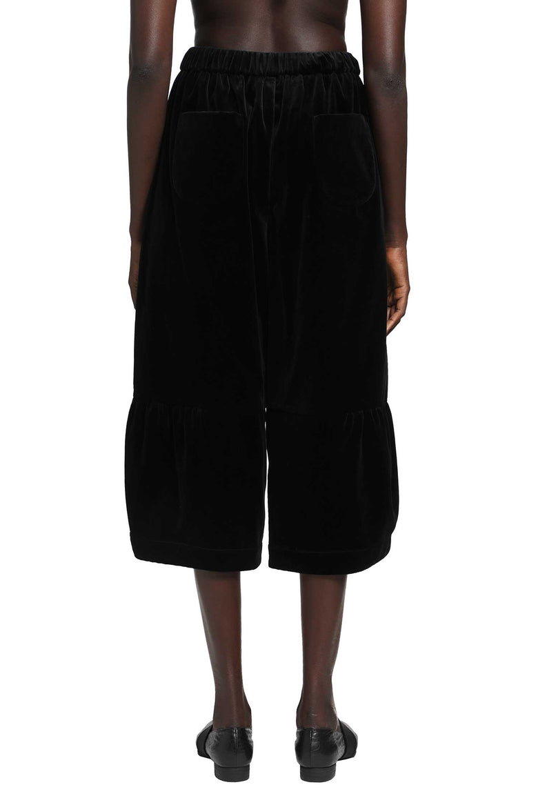 RENLI SU Cropped Velvet Trousers woman