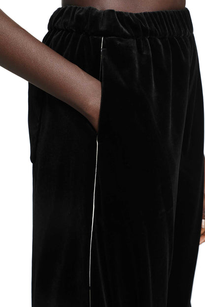 Cropped Velvet Trousers