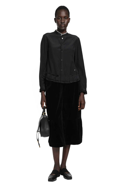 Cropped Velvet Trousers