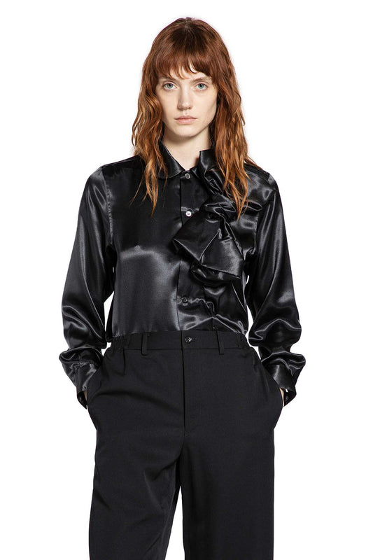 Shiny Satin Bowtie Shirt - Antonioli.eu