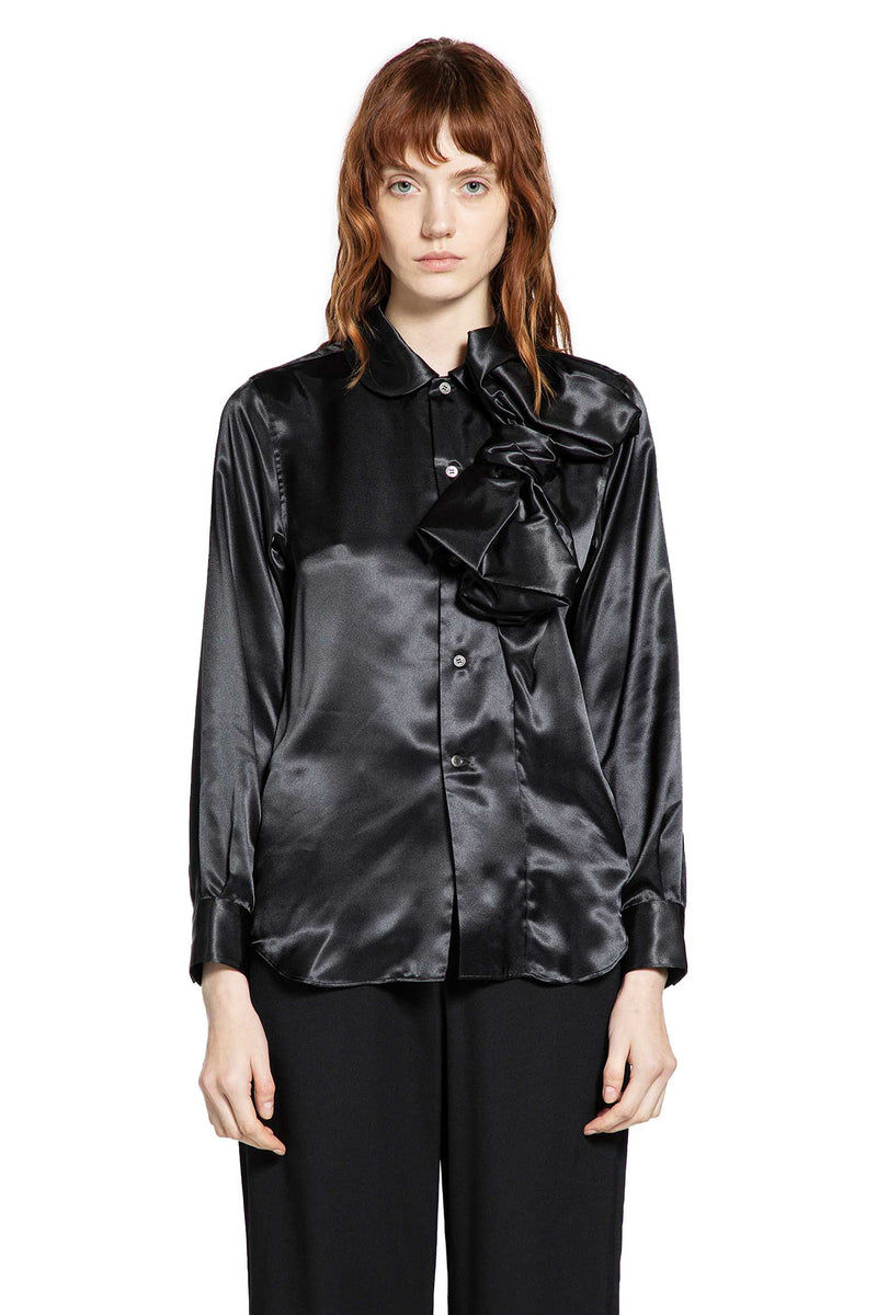 Shiny Satin Bowtie Shirt - Antonioli.eu
