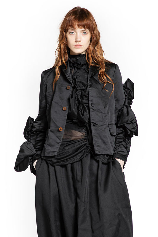 Sculptural Satin Cropped Jacket - Antonioli.eu
