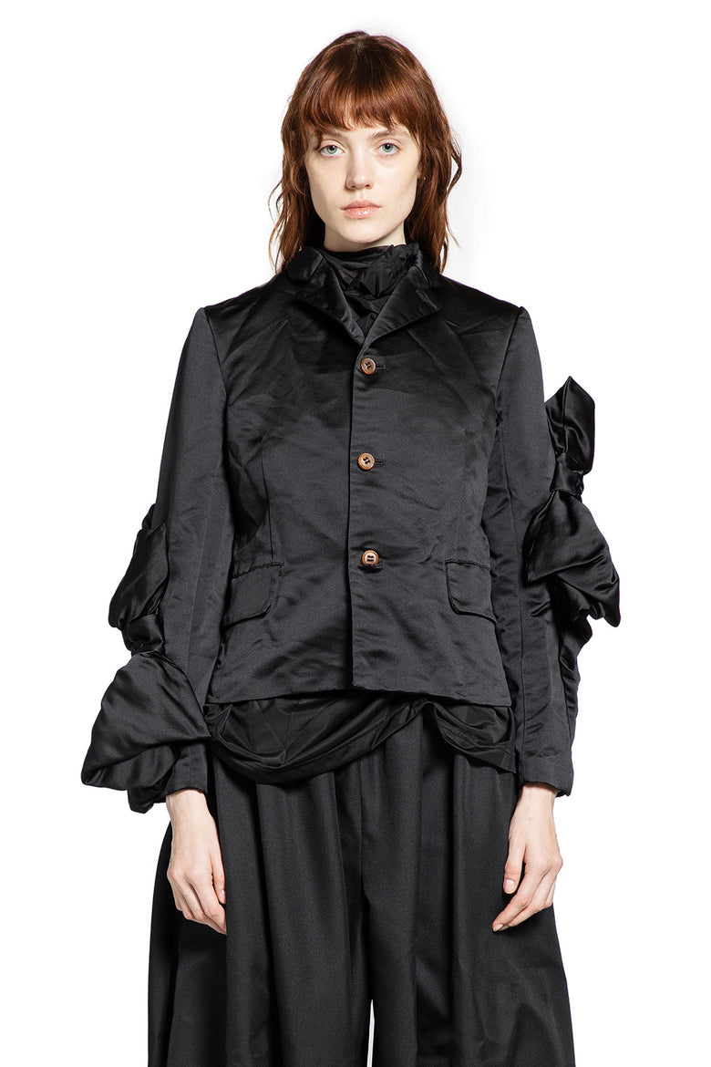 Sculptural Satin Cropped Jacket