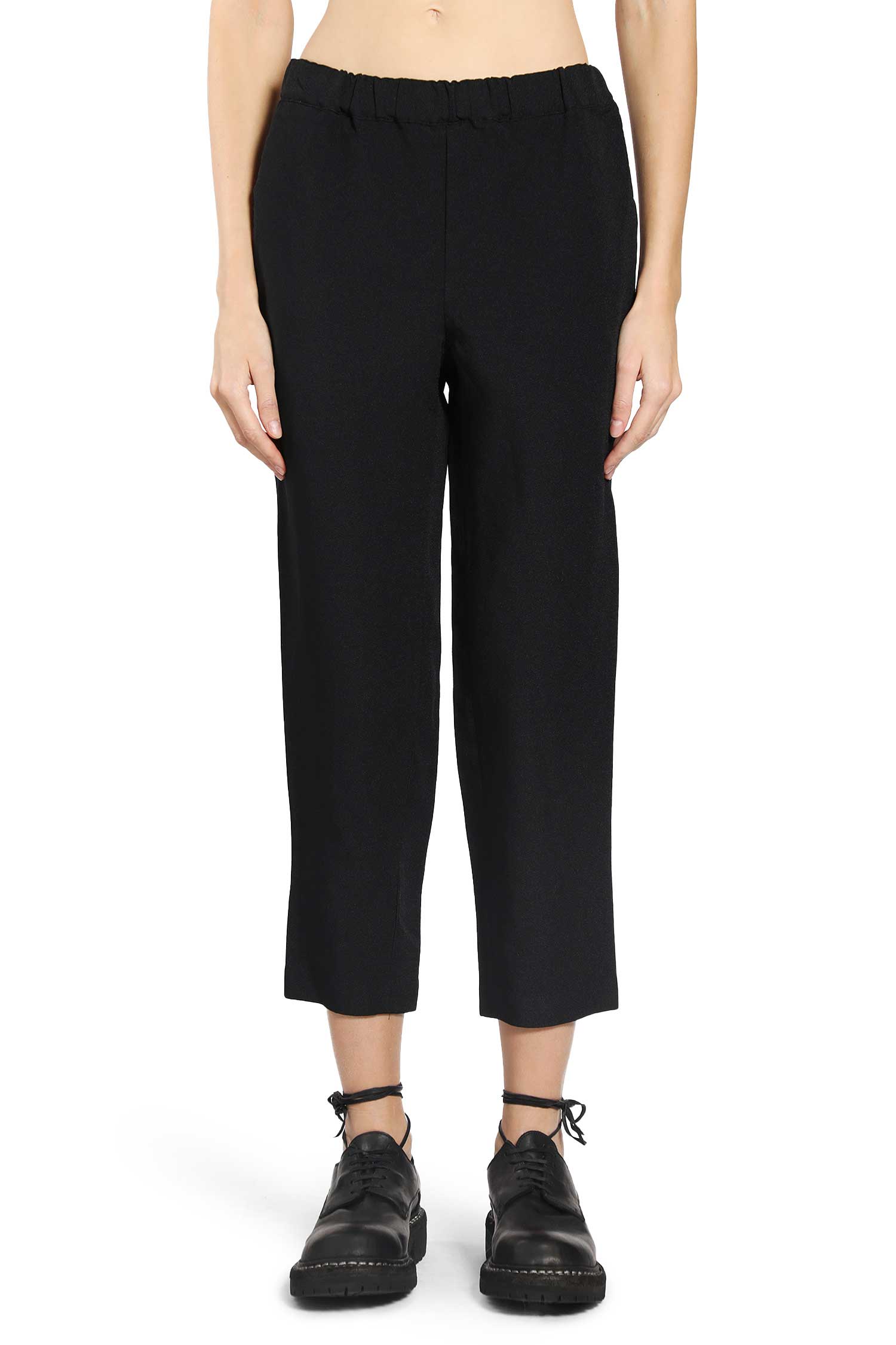Cropped Nylon Twill Pants