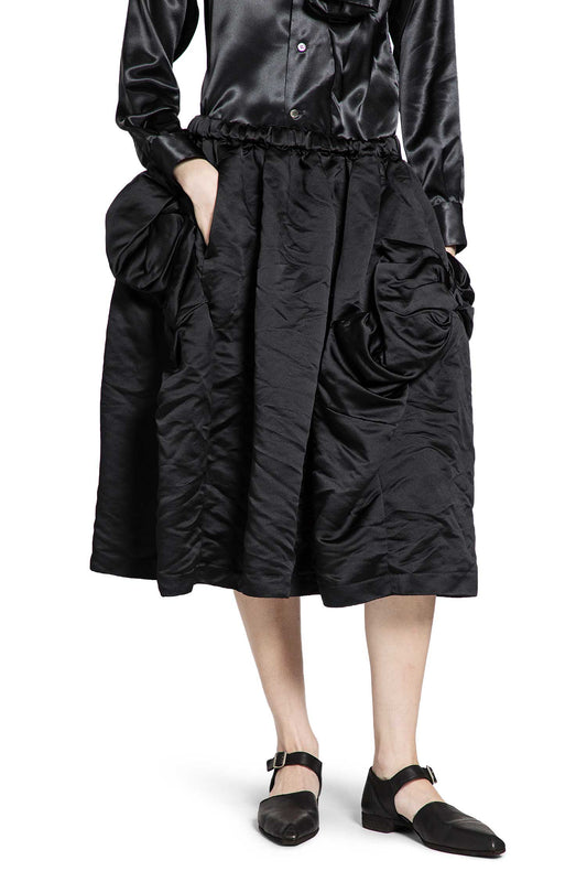 Ruffled Satin Midi Skirt - Antonioli.eu