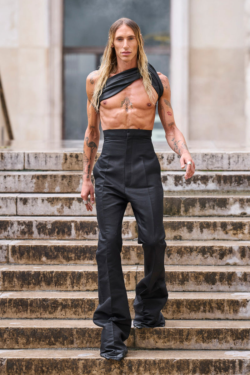 RICK OWENS MAN BLACK TROUSERS - RICK OWENS - TROUSERS | Antonioli