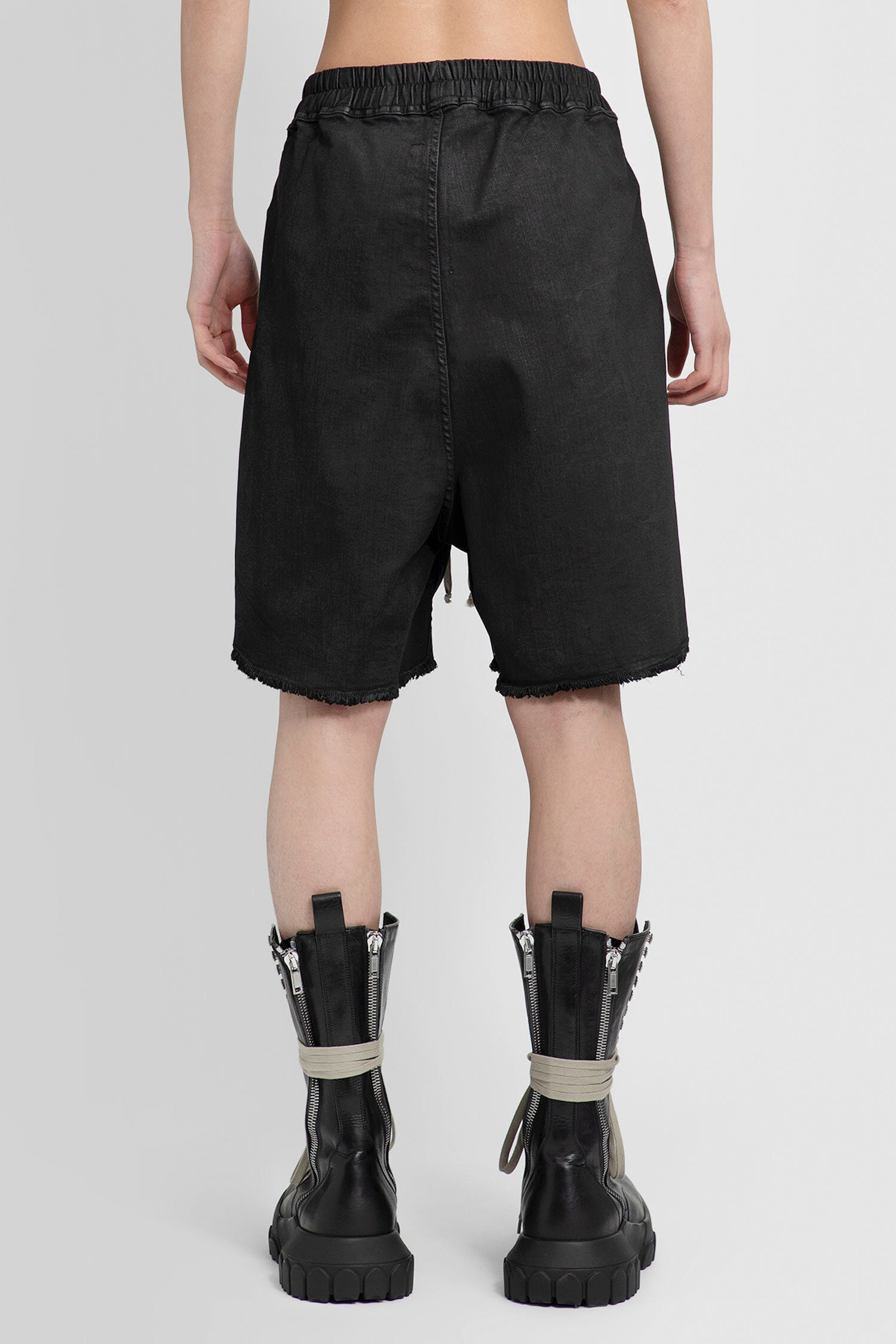 RICK OWENS MAN BLACK SHORTS & SKIRTS