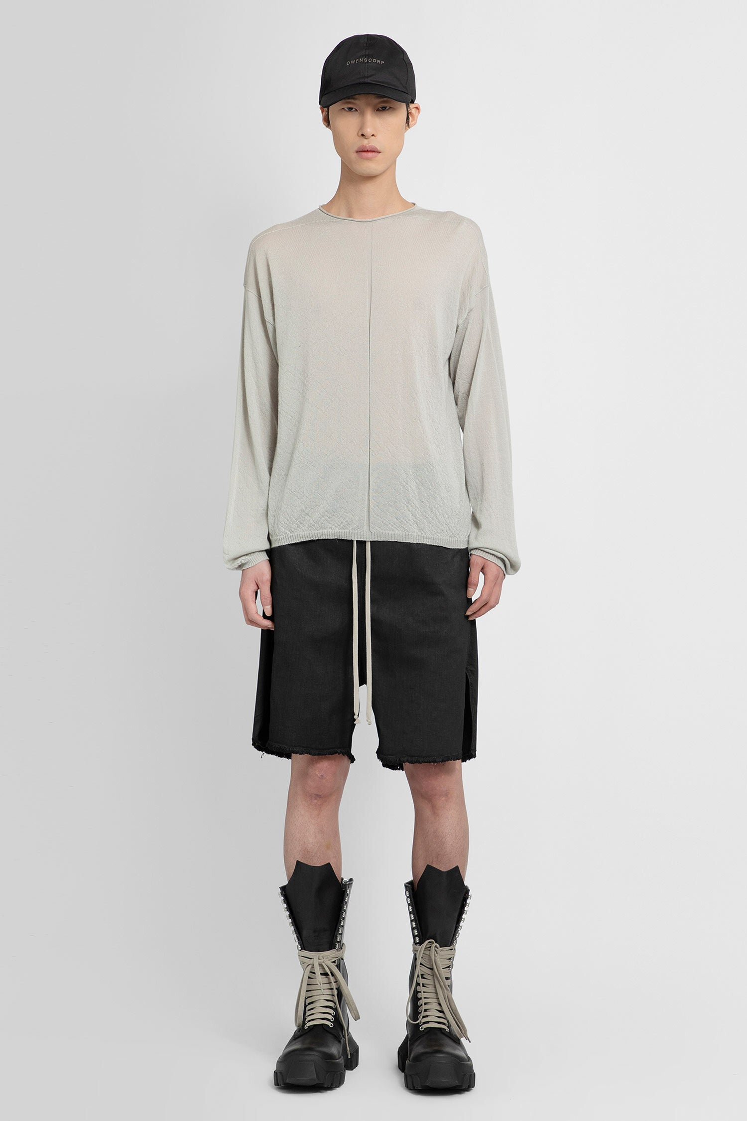 RICK OWENS MAN BLACK SHORTS & SKIRTS