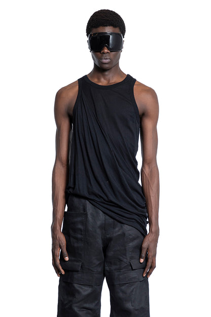 RICK OWENS MAN BLACK T-SHIRTS & TANK TOPS