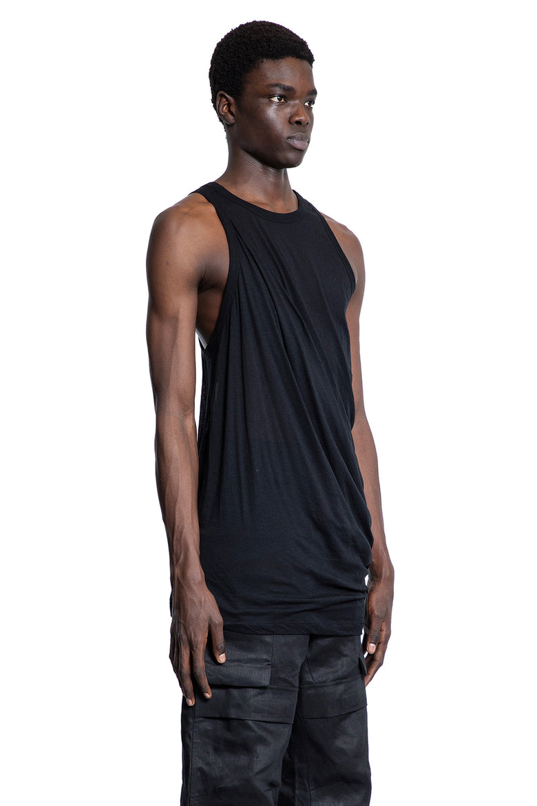 RICK OWENS MAN BLACK T-SHIRTS & TANK TOPS