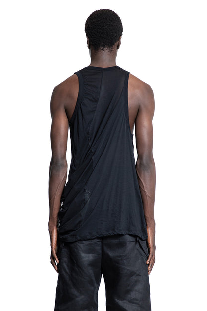 RICK OWENS MAN BLACK T-SHIRTS & TANK TOPS