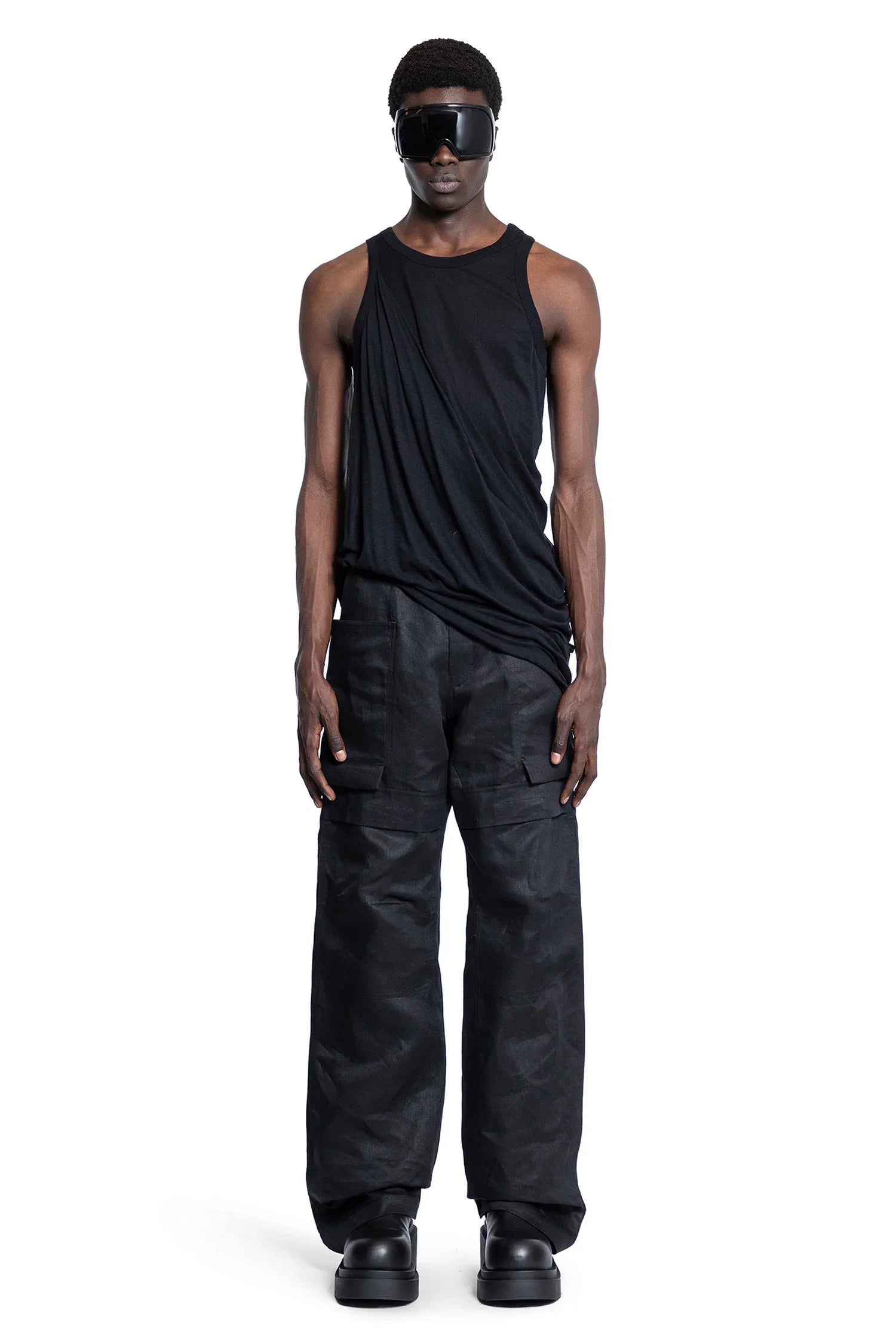 RICK OWENS MAN BLACK T-SHIRTS & TANK TOPS - Antonioli.eu
