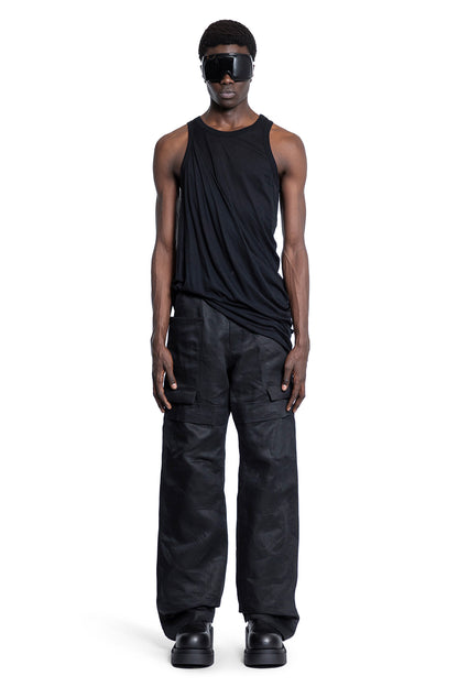 RICK OWENS MAN BLACK T-SHIRTS & TANK TOPS