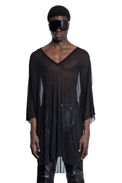 RICK OWENS MAN BLACK T-SHIRTS & TANK TOPS