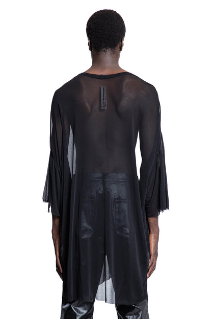 RICK OWENS MAN BLACK T-SHIRTS & TANK TOPS